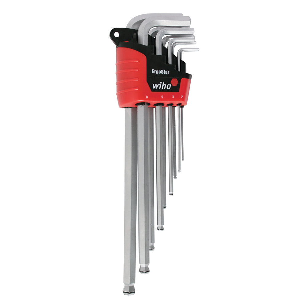9 Piece Magicring Ball End Long Arm Hex L-Key Set - Metric