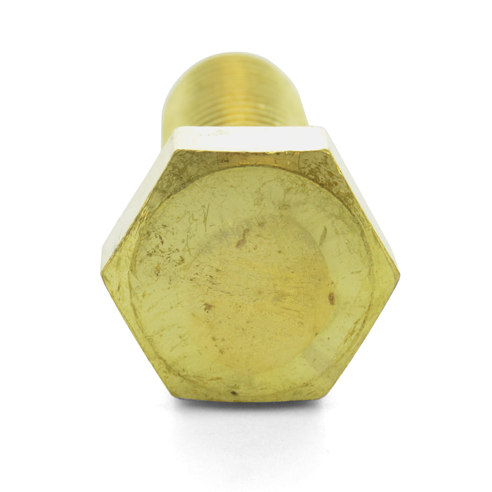5/16-18 x 1-1/4 Inch Coarse Plain Brass Hex Head Cap Screw