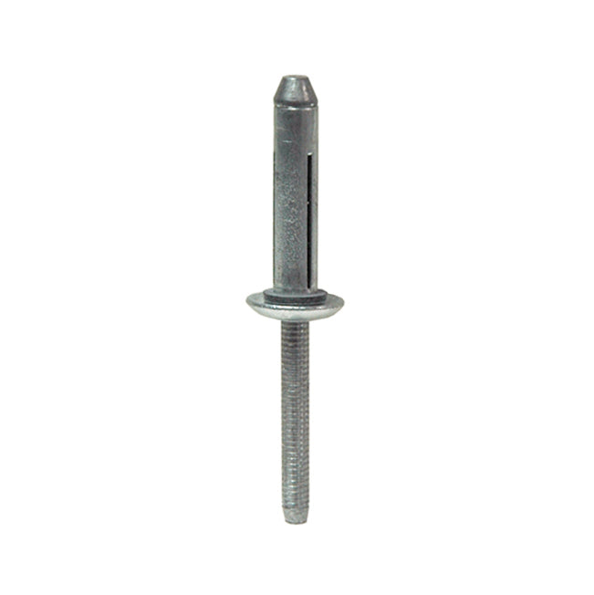 0.250 - 0.500 Inch Grip 1/4 Inch Dia X 1.255 Inch Steel Low Profile Dome Head Blind Rivet