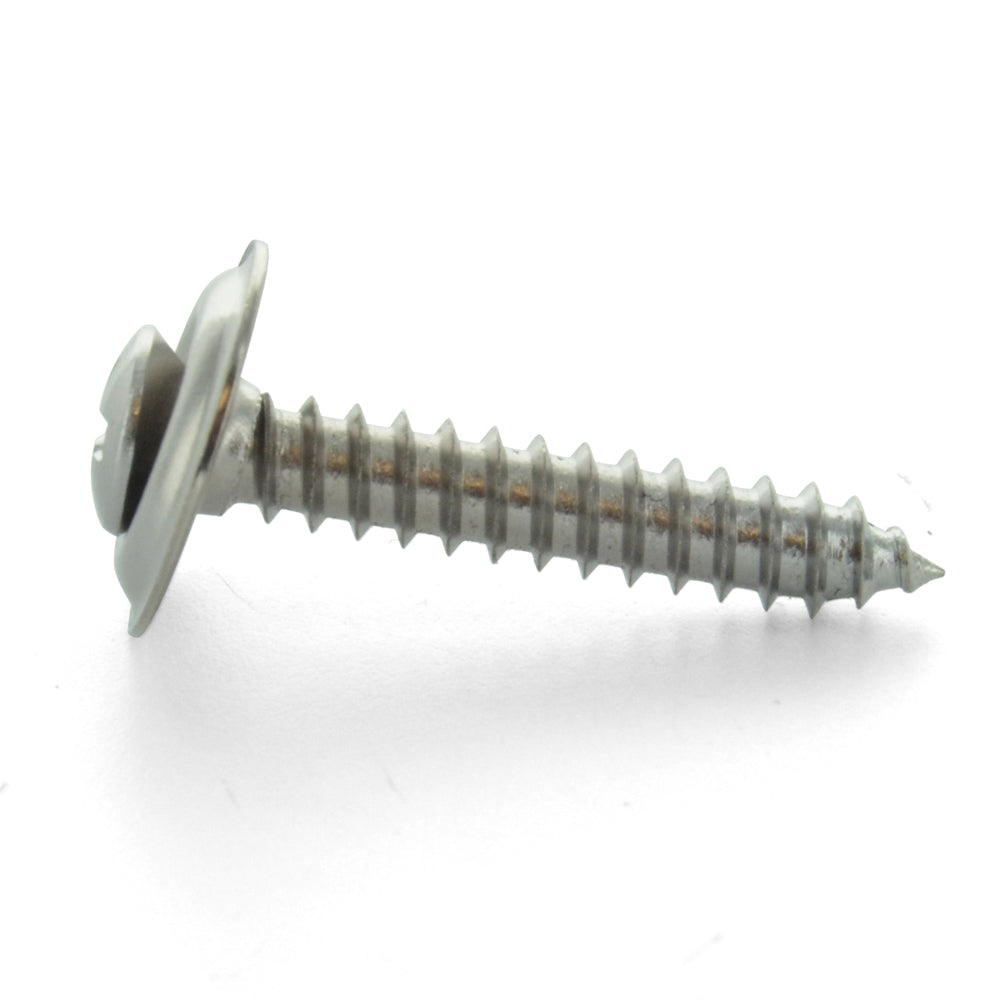 #8 x 5/8 Inch Tapping Screw Oval Head Phillips With Finishing Washer Chrome