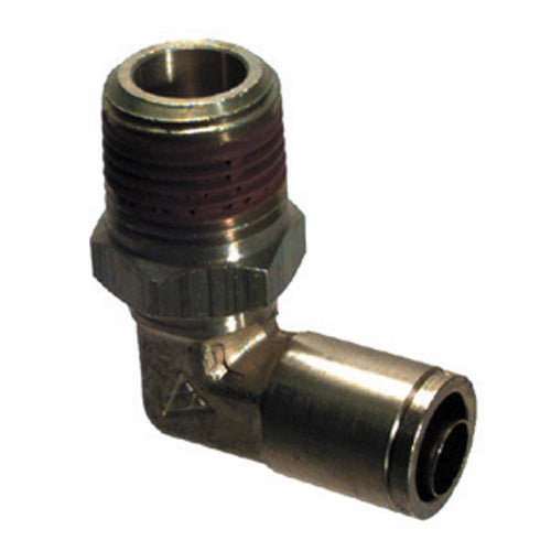 1/2 Tube  x 1/2 Inch Brass 90 Degree Male Swivel Elbow Push On Air Brake Connector