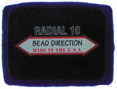 2-1/4 Inch X 4 Inch Blue/White Rectangle 1-Ply Euro-Style Coi Radial Repair Unit