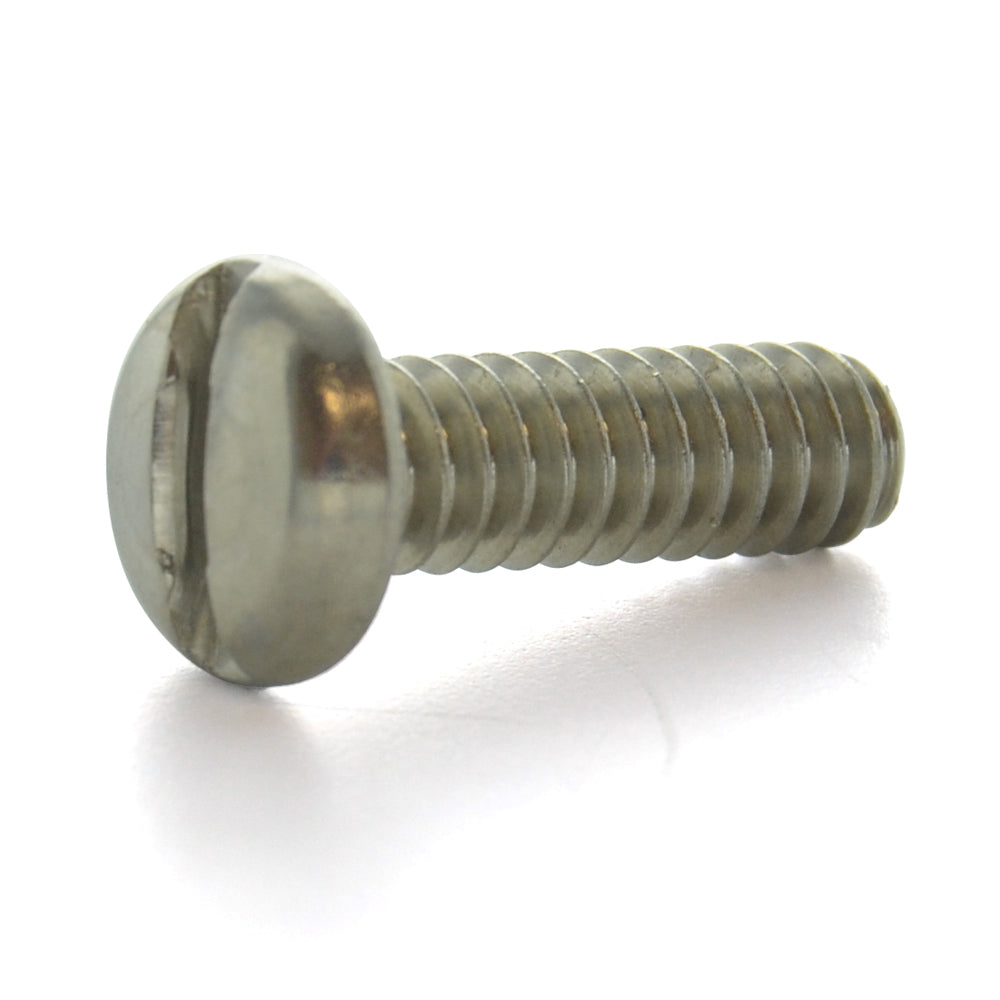 #10-24 x 1 Inch Coarse Plain 18-8 (A2) Stainless Steel Slotted Drive Pan Head Machine Screw