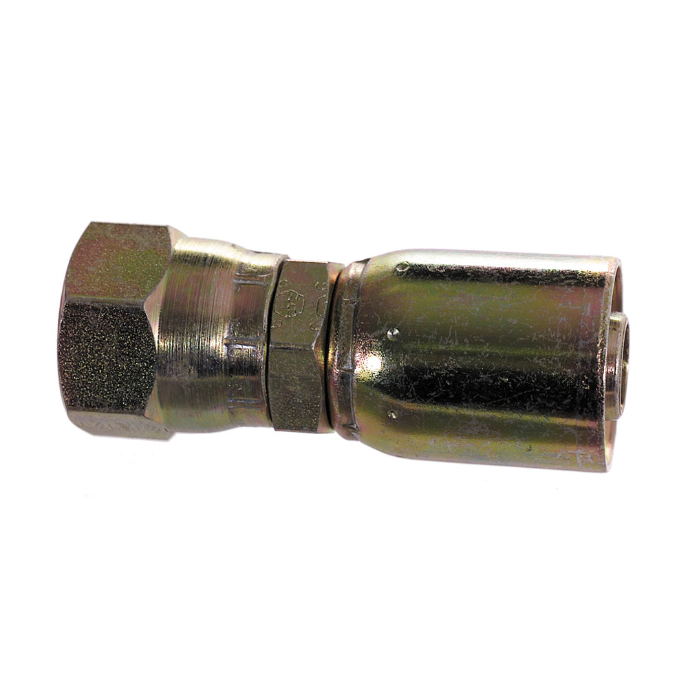 1/2 Inch X 1/2 Inch JIC 37 Degree Female Swivel Yellow Zinc E Series