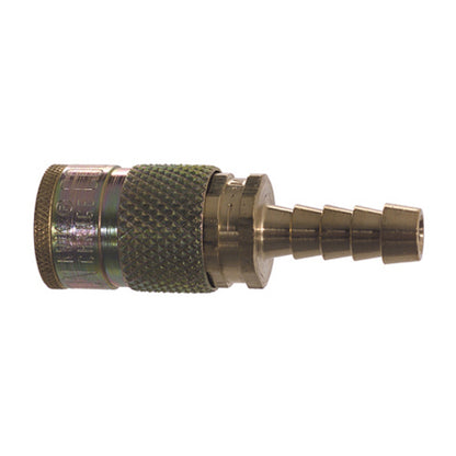 1/4 Inch Basic Size Tru-Flate / Parker Style Interchange Coupler 3/8 Inch Hose Barb