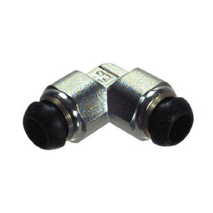 M4 Nickel Plated Brass Push-In Tube Union Elbow
