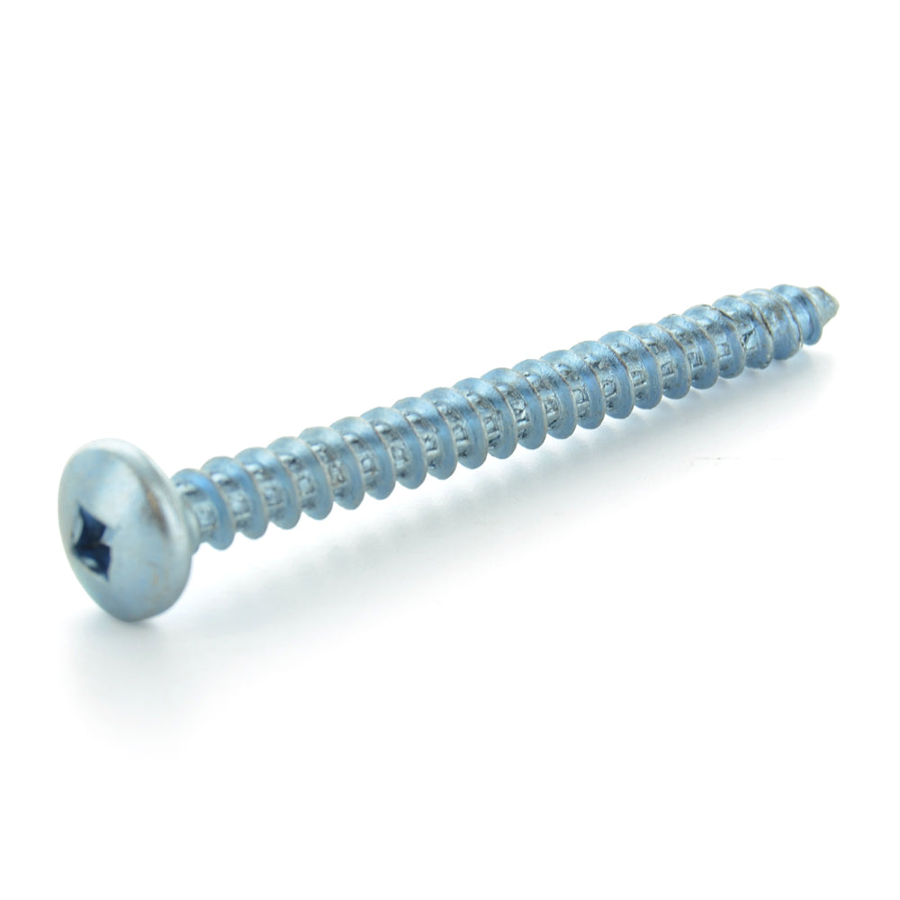 #10-12 x 1 Inch Zinc Plated Steel Pan Head Type-A Self-Tapping Sheet Metal Screw