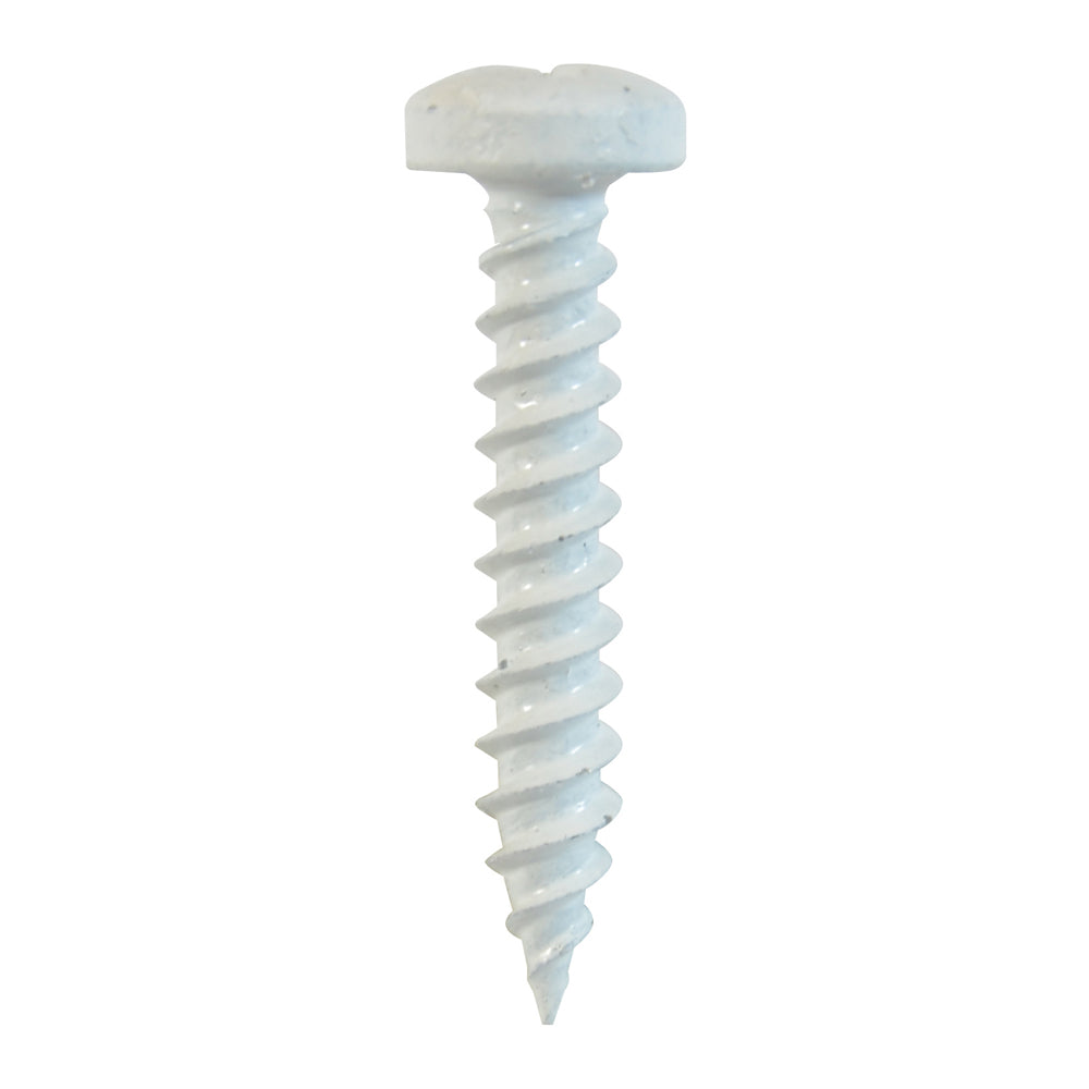 #8-15 x 1 Inch Polor White Powder Coated Type A Square Drive Pan Head Self-Tapping Sheet Metal Screw
