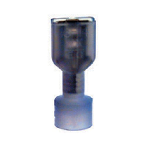 16-14 Gauge Female Push On Connector 1/4" Tab Fully Insulated PVC Blue