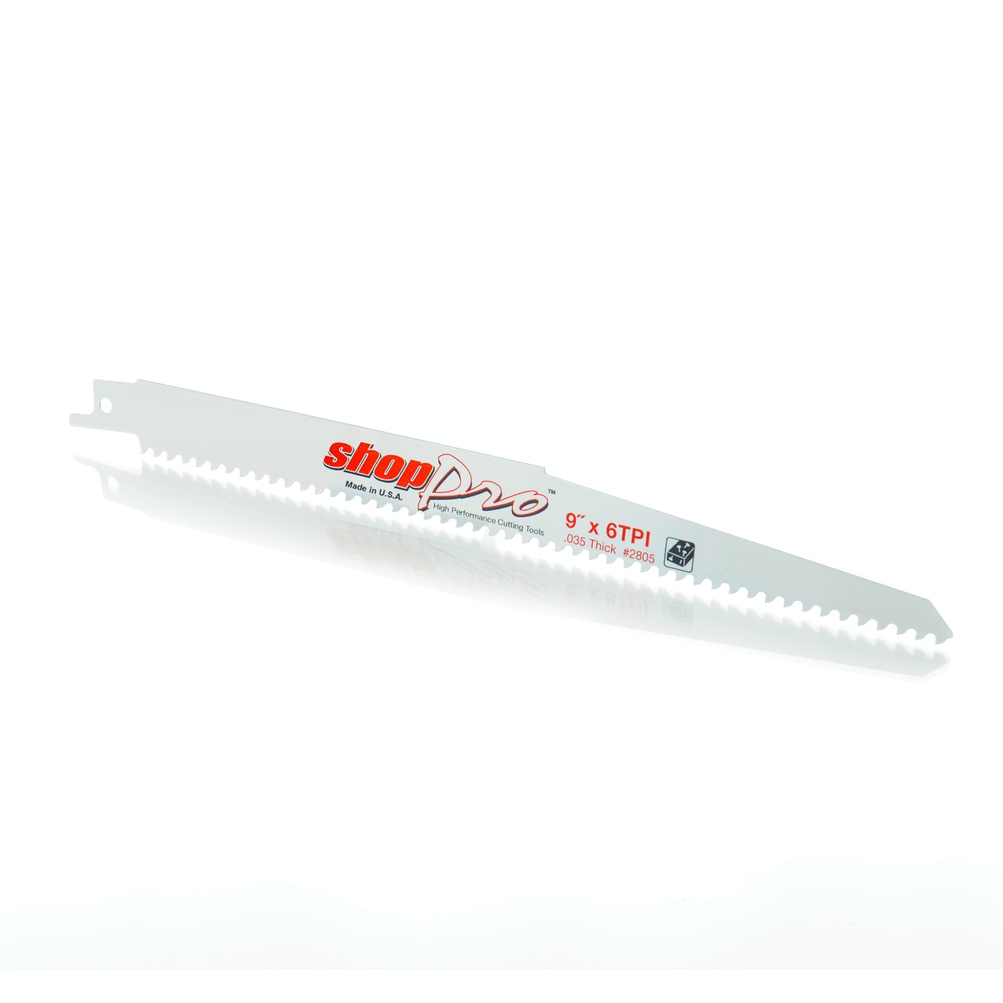 ShopPro 9 x 3/4 x .035 Cobalt Wood Reciprocating Saw Blade - 6 Tpi