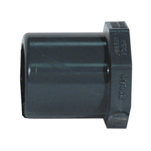 1 Inch x 1/2 Inch Spigot x Socket Sch 80 Dark Gray Pvc Type 1 Flush Reducer Bushing