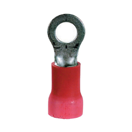 8 Gauge Terminal 1/4" Stud PVC Insulated Red
