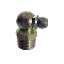1/8-27 Zinc Yellow Steel 90 Degree Standard Shank Heritage Hydraulic Grease Fitting.