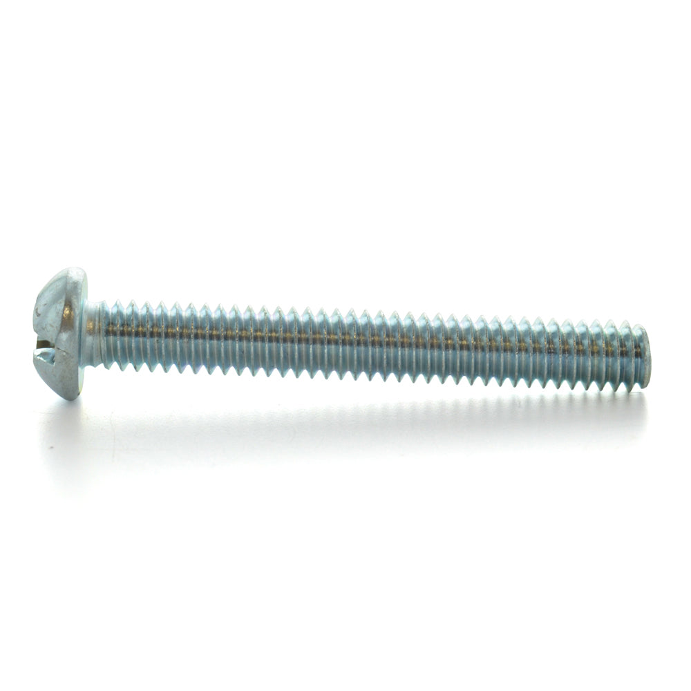 #8-32 x 1 Inch Coarse Zinc Plated Steel #2 Combination Drive Round Head Machine Screw