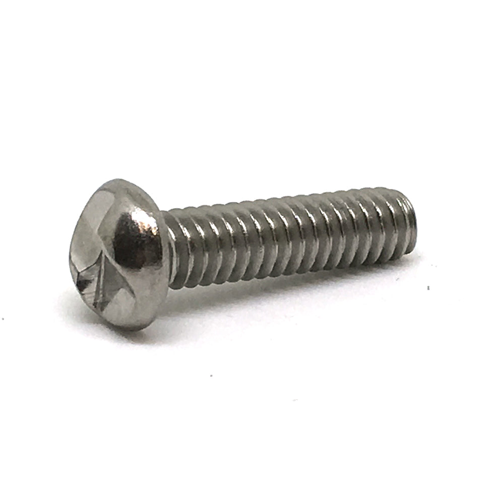 #10-24 x 2 Inch Stainless Steel One-Way Round Head Machine Screw