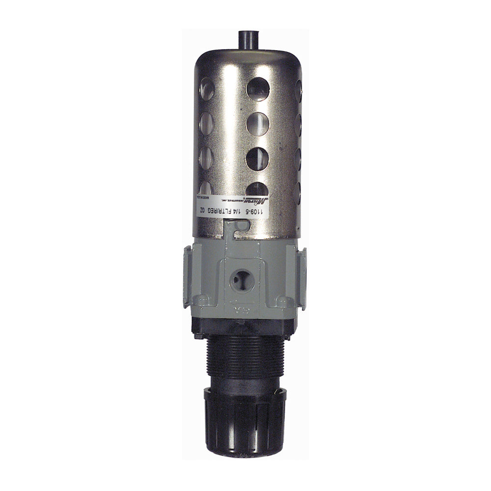 1/4 Inch NPT 40 Micron 150 Psi 50 Scfm 5 Oz Polycarbonate Bowl Air Line Piggyback Filter/Regulator