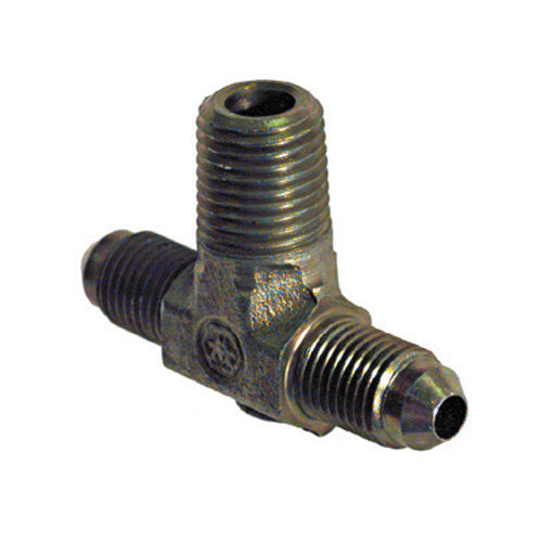 1/2" x 1/2" 10000 Psi Zinc Plated Crbn Steel Male Branch Tee Male JIC X Male Pipe X Male JIC 37° Adapter