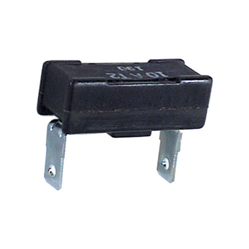 10 Amp 12 Volt Dc Thermoplastic Mod Reset Mack Trucks Quick-Connect Circuit Breaker w 1/4" Blade Mount On 1" Center
