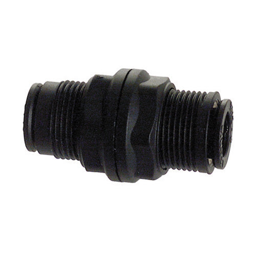 1/8 Inch Push-To-Connect Polymer Bulkhead Tube Union