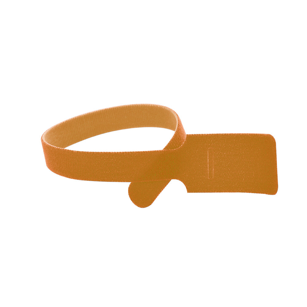 6 Inch X 1/2 Inch Velcro Grip Tie Resealable Cable And Wire Tie - Orange
