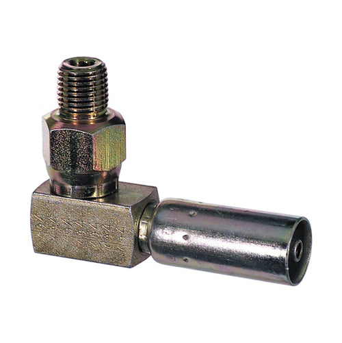 Male National Pipe Taper Fuel NPTF Swivel 90 Elbow 3/4 Inch Hose X 3/4 Pipe