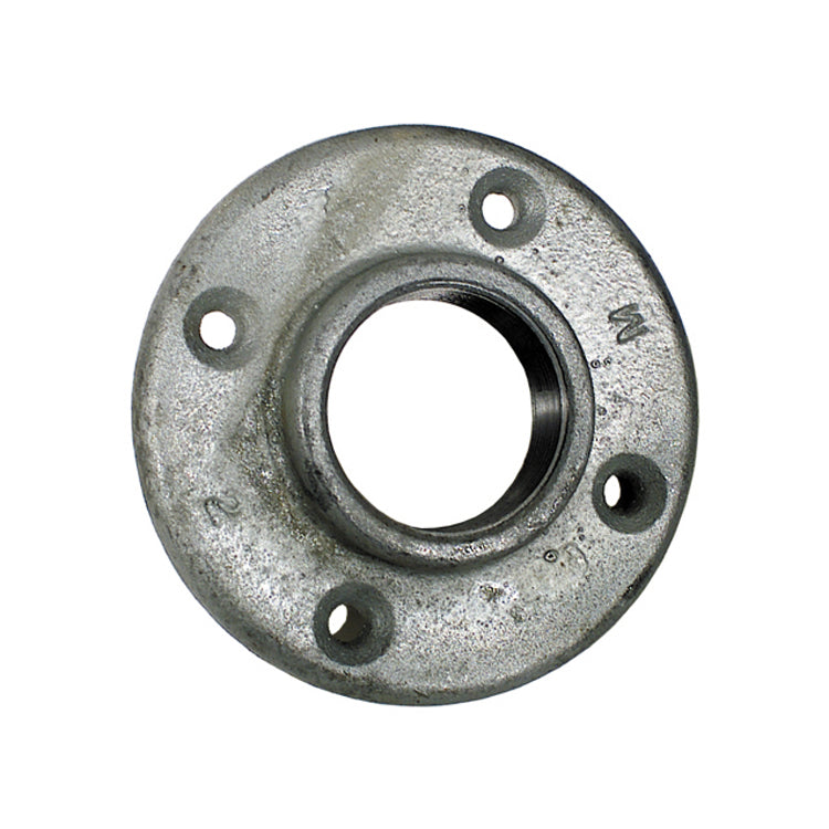 1-1/2 Inch Sch 40 Fnpt Galvanized Malleable Iron Floor Flange