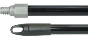 60" Metal Handle, Heavy-Duty, Black With Metal Threaded Tip