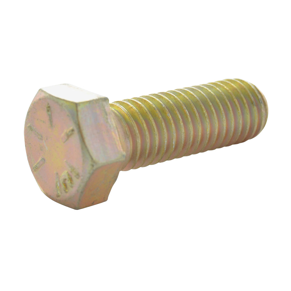 7/8-9 x 2-1/2 Inch Coarse Grade 8 Yellow Zinc Steel Hex Head Cap Screw Usa
