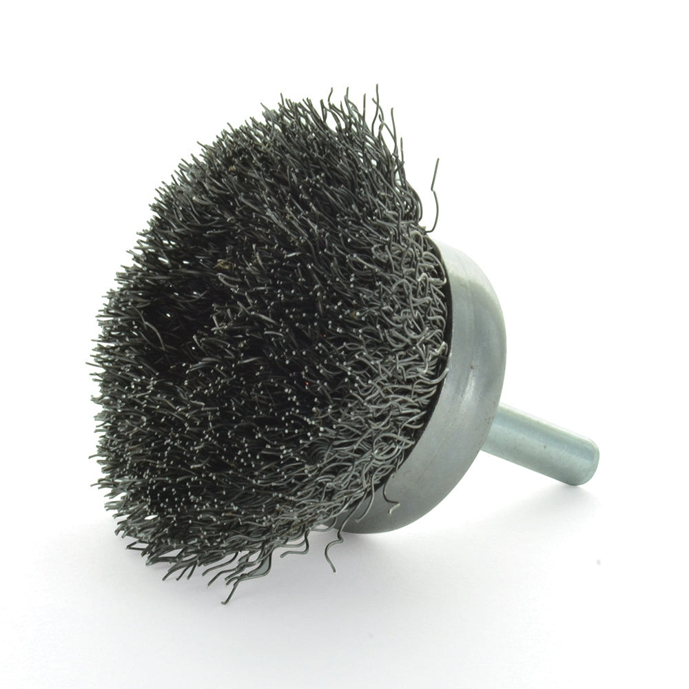 1-3/4 Inch X 0.0118 Inch X 1/4 Inch Stem Carbon Steel Crimped Wired Cup Brush