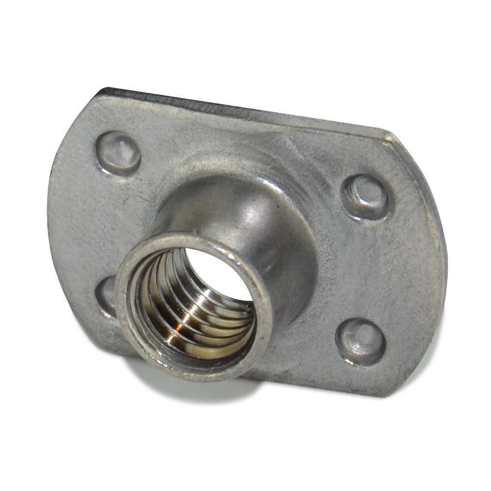 M6 x 1 Coarse Zinc Steel Spot Weld Nut