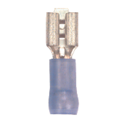 16-14 Gauge Female Push On Connector 3/16" Tab Nylon Insulated Blue