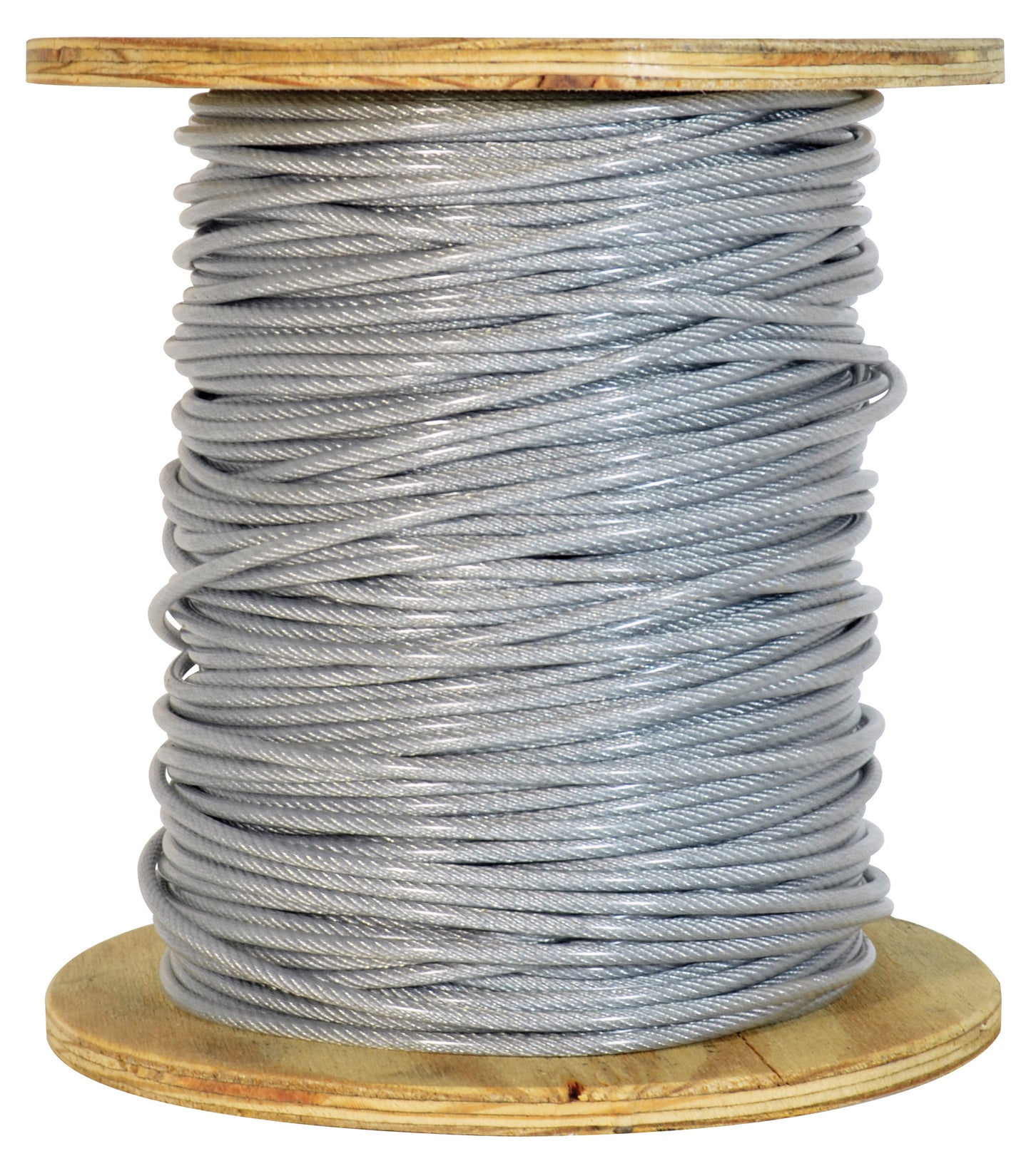 3/32 Inch X 1/8 Inch X 250 Ft 7X7 Strands Clear Vinyl Coated High Carbon Steel Galvanized Aircraft Cable
