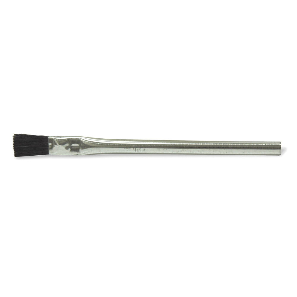3/8 Inch x 6 Inch Tin Ferrule Handle Black Stiff Horsehair Acid Brush