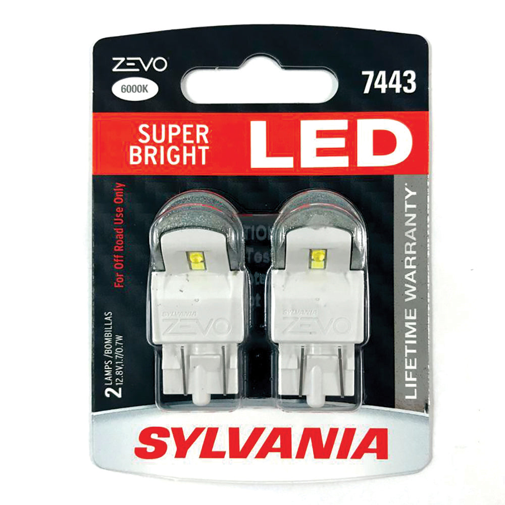 Zevo 7443 White Auto LED Bulb - 2 Per Pack
