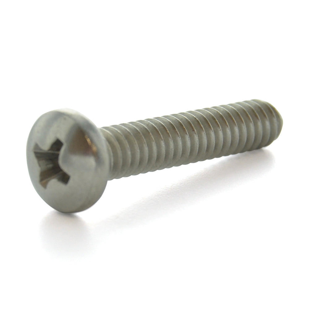 #8-32 x 7/8 Inch Coarse Plain 18-8 (A2) Stainless Steel #2 Phillips Drive Pan Head Machine Screw