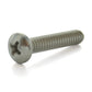 #10-32 x 2 Inch Fine Plain 18-8 (A2) Stainless Steel #2 Phillips Drive Pan Head Machine Screw