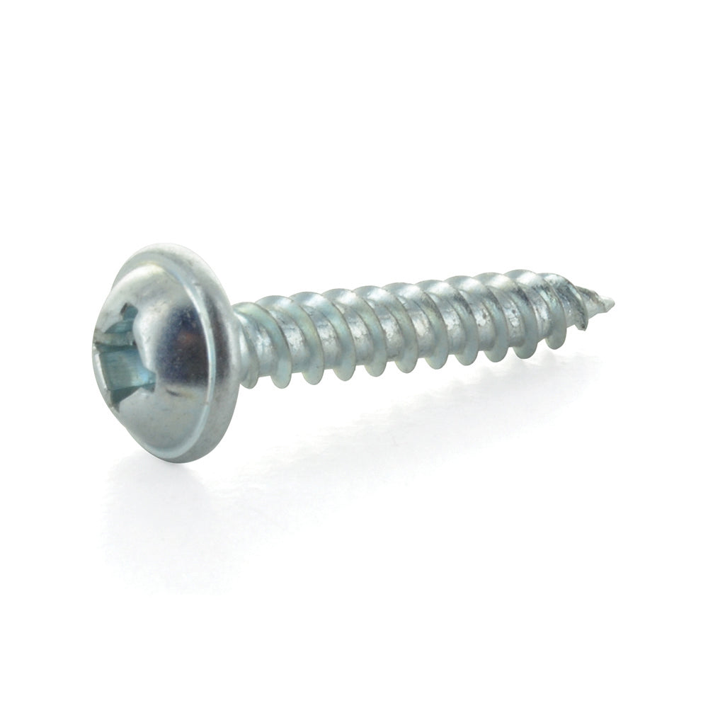 #8 x 3 Inch Zinc Plated Steel Square Drive Pan Washer Face Sheet Metal Screw