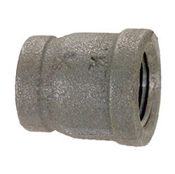 3/4 Inch x 3/8 Inch Sch 40 Fnpt Galvanized Malleable Iron Reducing Coupling