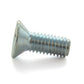 #10-32 x 2 Inch Fine Zinc Plated Steel #2 Phillips Drive Flat Countersunk Head Machine Screw