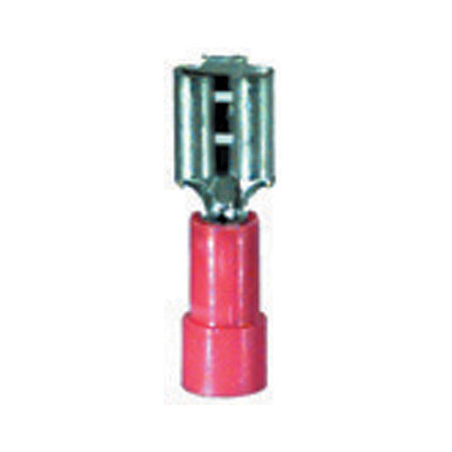 22-18 Gauge Female Push On Connector 3/16" Tab PVC Insulated Red