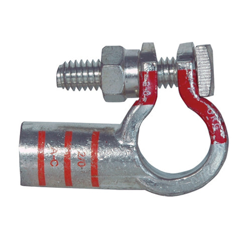 2/0 Awg Orange A-C Electro-Tin Plated Solid Cast Copper Heavy Duty Positive Eco-Max� Left Elbow Terminal