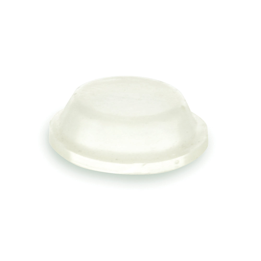 0.500 Inch X 0.140 Inch Cylindrical Flat-Top Self-Adhesive Protective Non-Skid Rubber Feet Clear