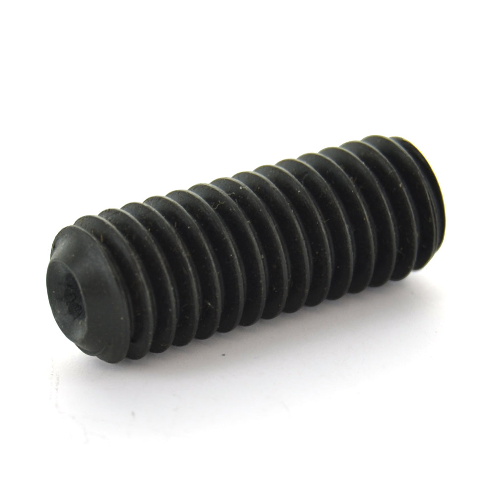 3/8-16 x 2 Inch Coarse Black Oxide Heat-Treated Alloy Steel Knurled Cup Point Socket Head Set Screw
