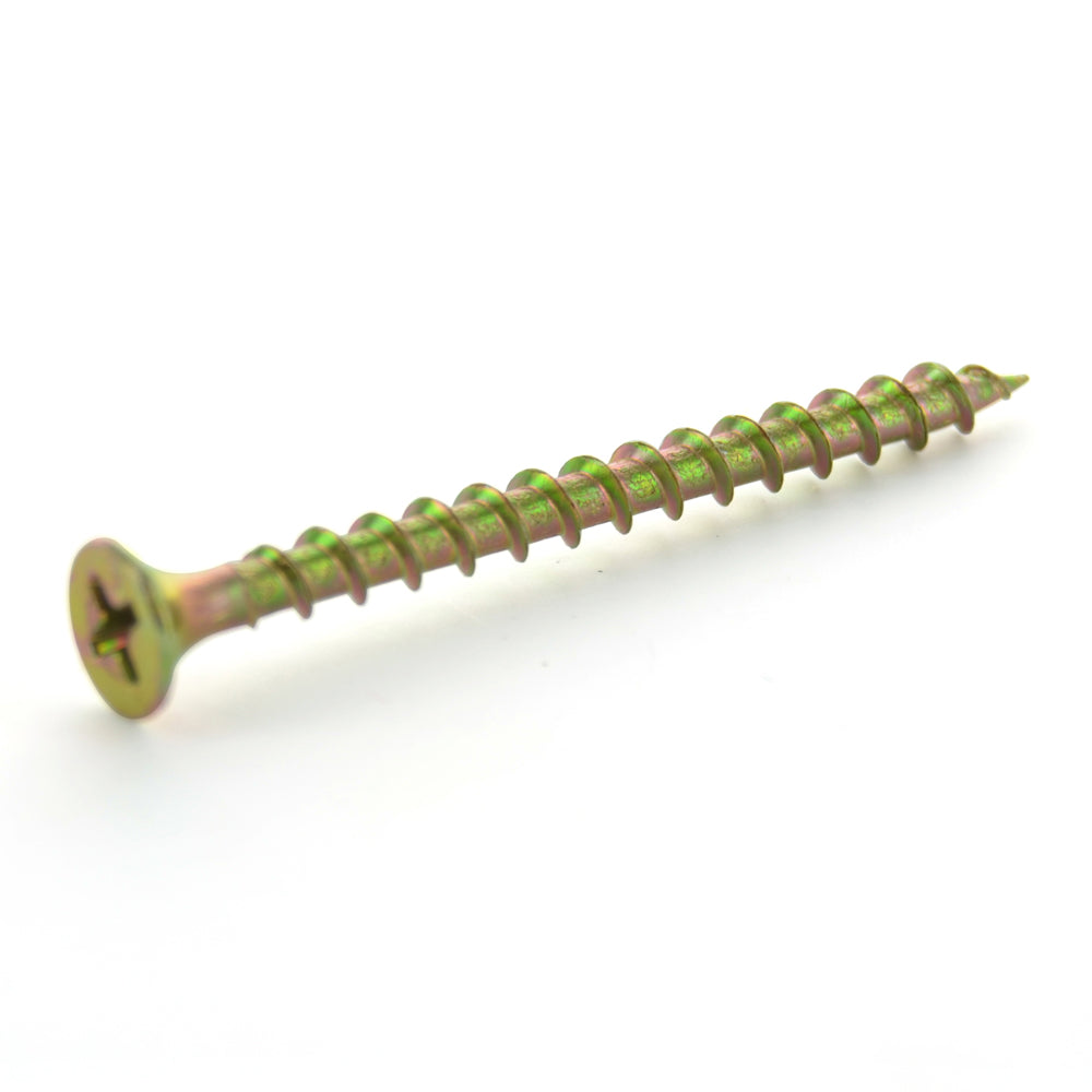 #7 x 2 Inch Coarse Type A Point #2 Phillips Drive Bugle Head Yellow Zinc Steel Drywall Screw