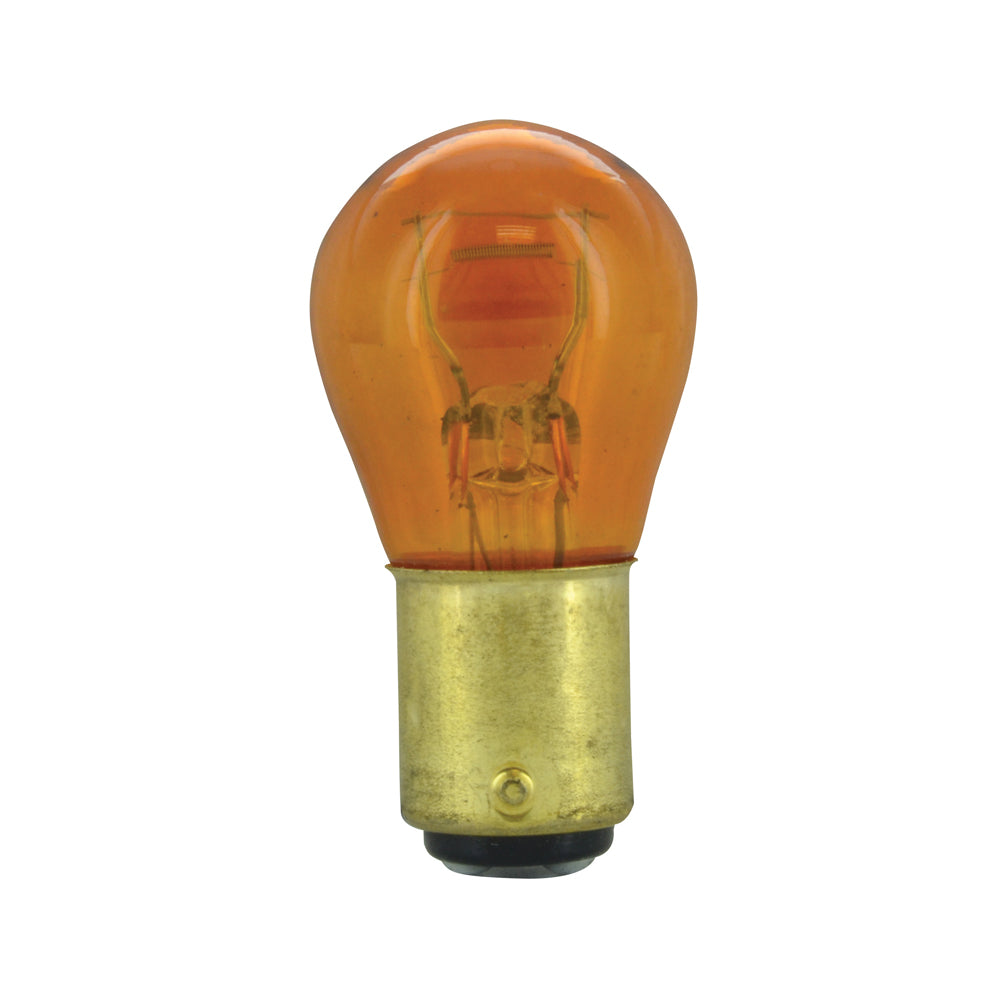 #1157Na Natural Amber S8 Dc Bayonet Bulb 15D 12.8/14 Volts