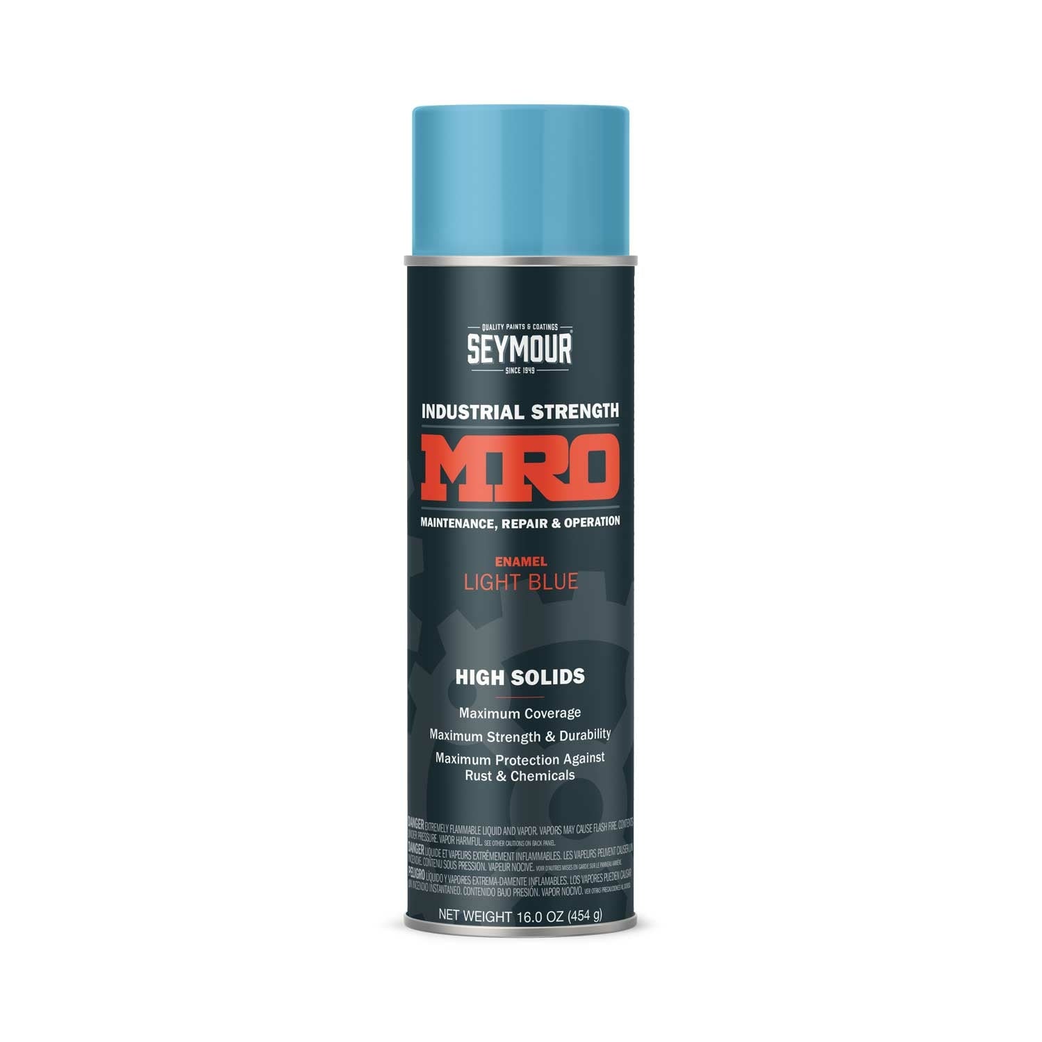 Seymour MRO Industrial High-Solids Spray Paint- Light Blue - 16 OZ. Net Fill Wt.- Aerosol