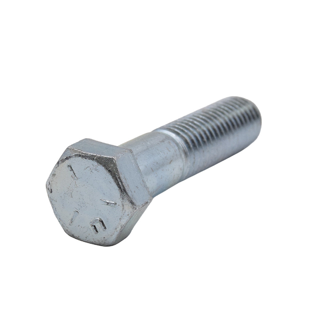 1/2-13 x 5-1/2 Inch Coarse Grade 5 Zinc Plated Steel Hex Head Cap Screw Usa