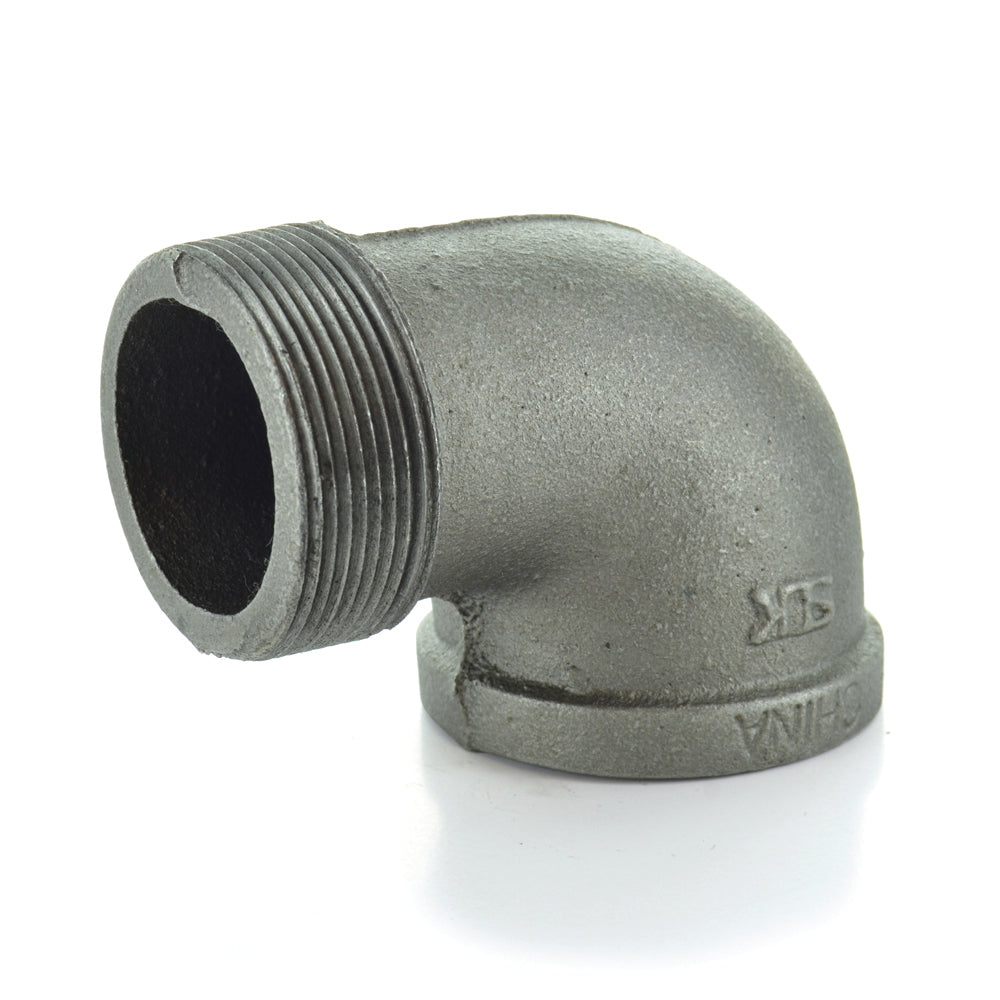 1" Schedule 40 Threaded Black Malleable Iron 90 Degree Street Elbow