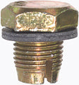 1/2-20 x 3/4 Inch Bright Zinc Plated Double Over-Sized Oil Drain Plug With Gasket