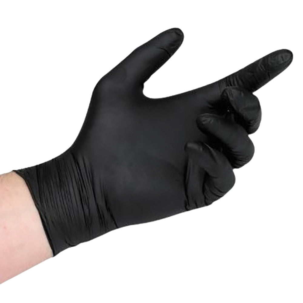 Diamond Glove 6 Mil Black Nitrile Powder Free X-Large Exam Gloves 100 Per Box